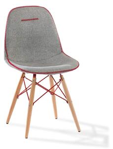 Scaun pentru copii, tapitat cu stofa cu picioare din lemn Quatro Chair Grey