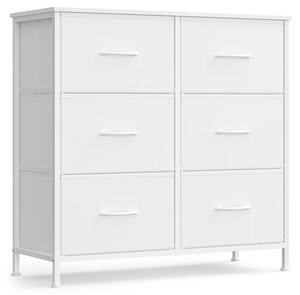 Comoda cu sertare textile VELMIO 77 x 74 cm, alba