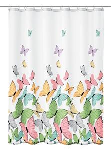 Kleine Wolke Butterflies perdea de duș 200x180 cm alb-multicolor 5282148305