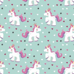 Tapet personalizat camera copilului Unicorns 63