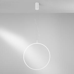 Luce Ambiente Design Lampă suspendată LED Toorx, albă, Ø 60 cm, metal, CCT, Alb, Camera de zi / sufragerie, Metal, Modern