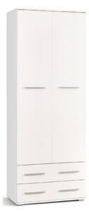 Raft Cirveso 107, Alb, Alb lucios, PAL laminat, 200x77x40cm, 61 kg
