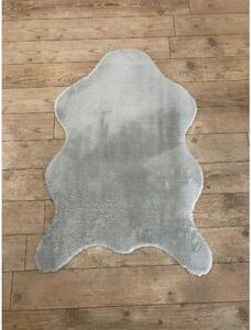 Covor POST PLUSH, 80x120 cm, forma atipica, poliester, gri deschis