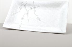 Farfurie dreptunghiulară White Blossom 33 x 19 cm MIJ