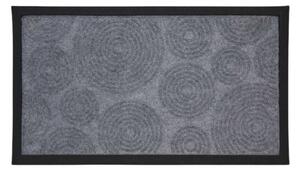 Covor de intrare cauciuc 40x70 cm, gri, model cerculețe