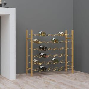 Suport sticle de vin pentru 36 sticle, auriu,metal
