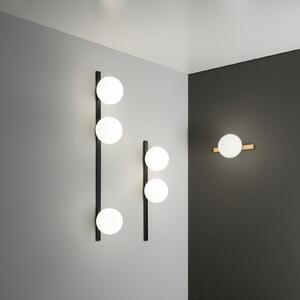 Luce Ambiente Design Aplică de perete Enoire, înălțime 90 cm, negru, metal/sticlă, cu 3 becuri, reglabil, Negru, Camera de zi / sufragerie, Metal, Modern
