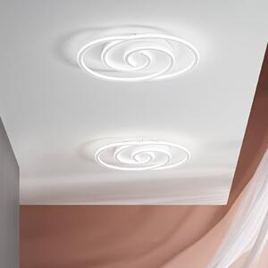 Luce Ambiente Design Aplică de perete cu LED Cayman Ovale, albă, înălțime 60 cm, metal CCT, Alb, Camera de zi / sufragerie, Metal, Modern