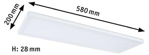 Paulmann Atria Shine panou on/off alb 830 58x20 cm, Alb, Hol, Plastic, Modern