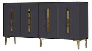 Dulap Randy 150 (antracit + auriu). Promo -20%. 1153641