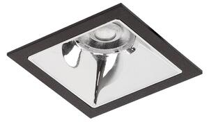 BRUMBERG Apollo Mini, neted, unghiular, DALI, 4.000 K, negru, reglabil, Negru, Hol, Aluminiu, Modern, Plafon încastrat