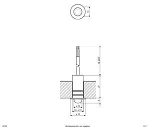 EVN LD5102 lampă încas 12V IP68 0,3W 830, lentilă, Metalic, Camera de zi / sufragerie, Metal, Modern, Plafon încastrat