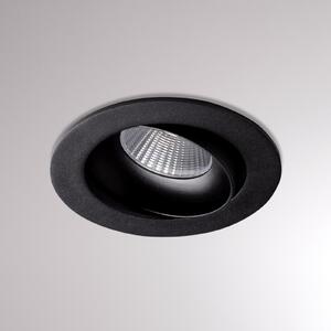 Molto Luce Kalio lampă încastrată LED rotundă 2700K 24° negru, Negru, Camera de zi / sufragerie, Metal, Modern, Plafon încastrat