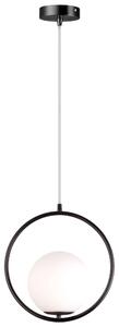 Lampă de tavan suspendata din sticlă aurie alba G110-1W BLACK WHITE