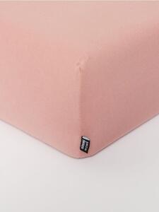 Sinsay - Lenjerie de pat din bumbac cu bandă elastică - roz-pastel