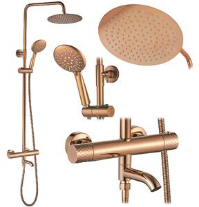 Coloana de dus cu termostat Lungo Diamond Copper