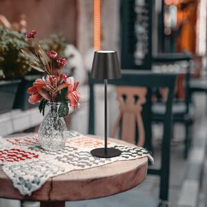 FH Lighting Lampă de masă reîncărcabilă cu LED Viletto, negru, IP54, reglabil, Negru, Metal, Modern