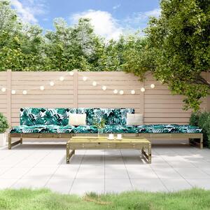 Set mobilier relaxare de grădină, 4 piese, lemn de pin tratat