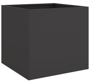 Jardinieră, negru, 42x40x39 cm, oțel laminat la rece