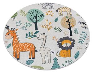 BAMBINO 61570 cerc covor lavabil Animale, Africa pentru copii anti-alunecare - cremă / verde