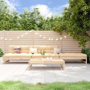 Set mobilier relaxare de grădină, 4 piese, lemn masiv de pin