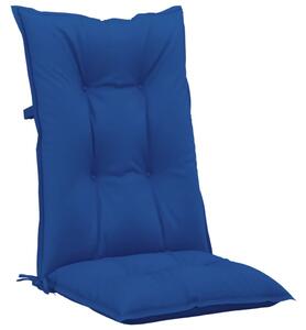 Perne scaun spătar înalt 4 buc albastru regal 120x50x7cm textil