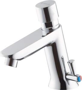 Press Baterie pentru chiuvetă, închidere automată, cu reglarea temperaturii - Fără dop de închidere Finisaj: Crom BBH_029R