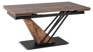 Masă extensibilă REX 160-220 cm MDF stejar rustic/negru