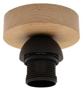 Brilagi - Plafonieră LED aplicată CERIA BOHO, 1 x E27 (max. 40 W), 230 V, diam. 50 cm, negru/maro/stejar