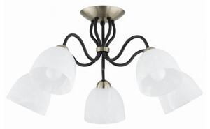 Lustră aplicată ARIEL, 5 x E27, 15 W, 230 V, alamă/negru
