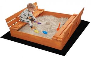 Ladă de nisip cu bănci 120 cm impregnată + prelată + agrotextil