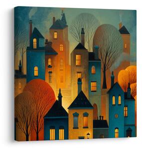 Tablou lumini festive ale caselor