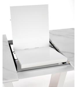 Masă de sufragerie extensibilă 160-200 cm Birgit (marmură alb) (pentru 6 8 persoane). 1049025