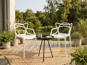Set de gradina KATO SIRVON - 2 scaune si masuta rotunda, negru/alb