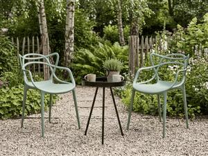 Set de gradina KATO SIRVON - 2 scaune si masuta rotunda, negru/verde salvie