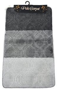 Set covorase de baie 3 piese antiderapante - Gri 60x100 cm