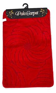 Set covorase de baie 3 piese antiderapante Rosu 50x80 cm