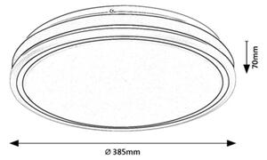 Rabalux 71413 - Lampă de tavan LED dimabilă CORLET 23W/230V 3000-6500K diam. 38,5 cm albă + telecomandă