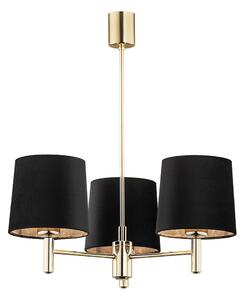 Brilagi - Lustru pe tijă MONTE 3xE27/15W/230V negru/auriu