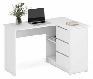 Birou de colt Houston 1950, Alb, PAL laminat, 76x124x85cm, 39 kg
