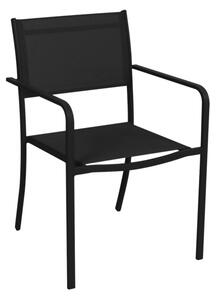 Scaun elegant de grădină din metal - negru