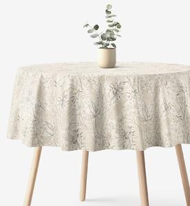 Goldea față de masă decorativă valencia - ierburi de câmp - rotundă Ø 140 cm