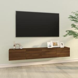 Comode TV, 2 buc., stejar maro, 100x30x30 cm, lemn prelucrat