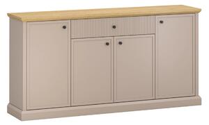 Comoda moderna living IDELLO, taupe/stejar, PAL, 172x39x89 cm