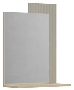 Oglinda de perete hol DOMINICA, grej/stejar, PAL laminat, 65x26x84 cm