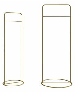Set 2 standere haine L666, auriu, metal
