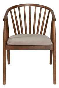Scaun ALBERO 48, bej/nuc, stofa clasica/lemn, 55x47x77 cm