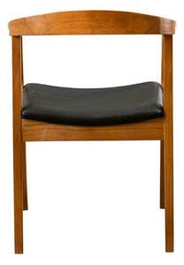 Scaun ALBERO 44, negru/nuc, piele ecologica/lemn, 50x53x70 cm