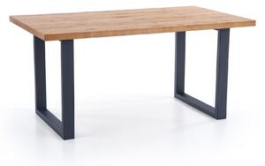 Masă Houston 710Negru, Stejar, 8x9x16cm, ExtensieExtensie, PAL laminat, Metal