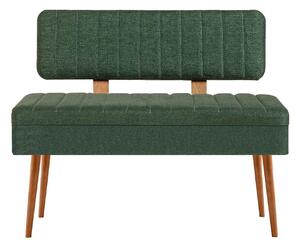 Bancheta VINA 1070, stofa clasica verde, 90x39x40 cm